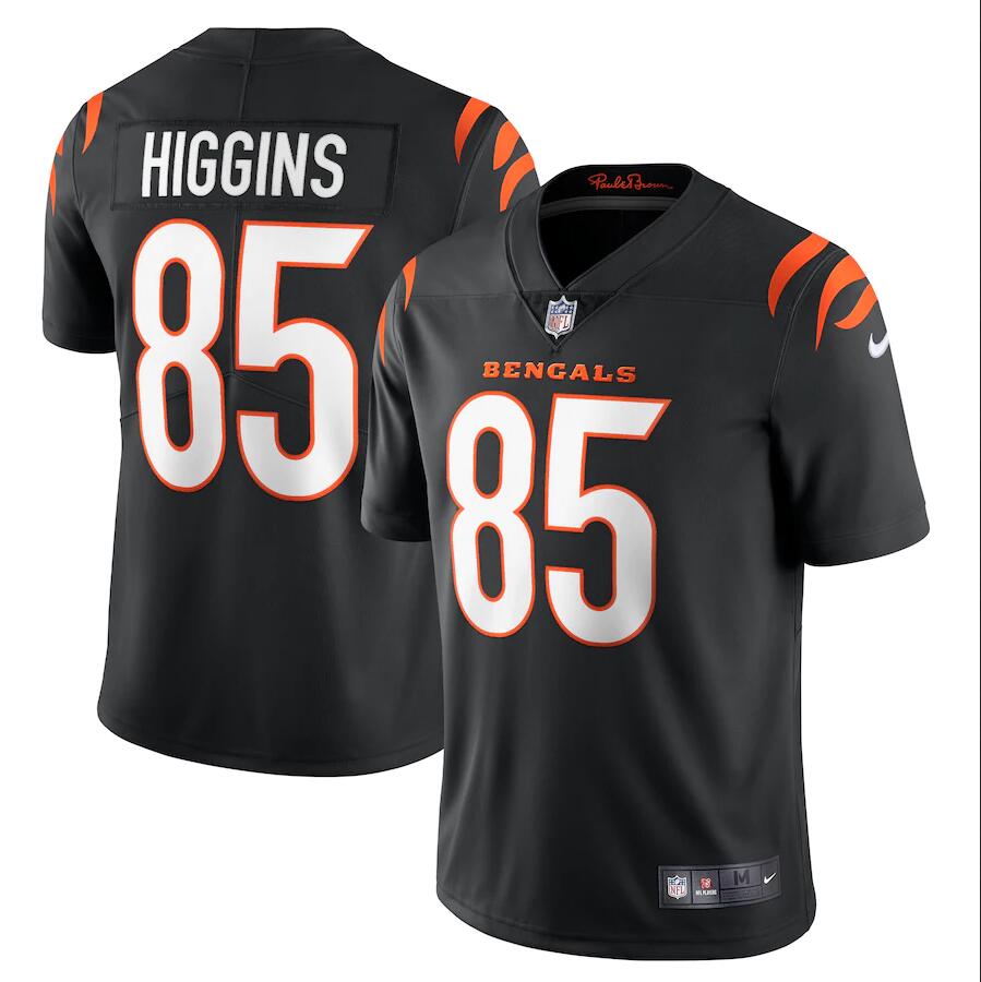 Men Cincinnati Bengals #85 Tee Higgins Nike Black Vapor Limited NFL Jersey